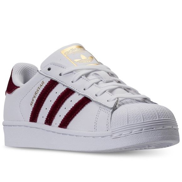 burgundy superstar adidas